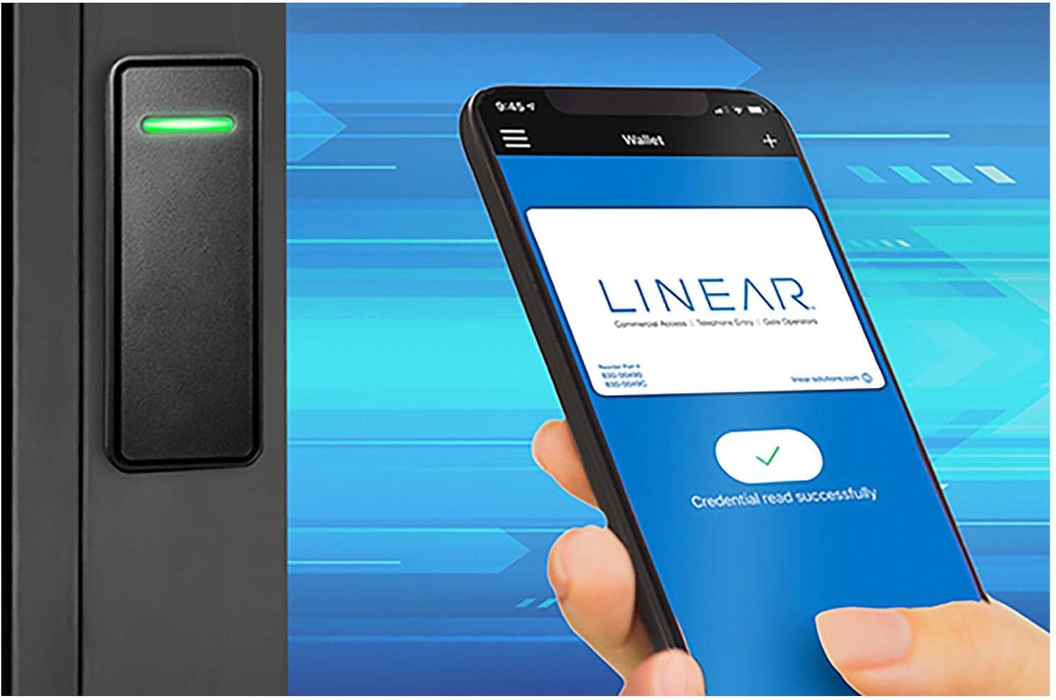 Linear BT125-W Access Control Bluetooth + 125 kHz Prox Reader