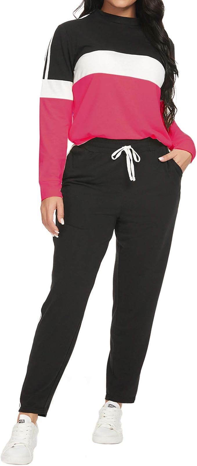 Amazon Top Vigor レディース スウェットスーツ2点セット 長袖トップとボディコンパンツ ジョギングスーツ トラックスーツ レディース プラスサイズ Us サイズ Large アクティブウェア 通販 Amazon Top Vigor レディース スウェットスーツ2点セット 長袖トップとボディコンパンツ ジョギングスーツ トラックスーツ レディース プラスサイズ Us サイズ Large アクティブウェア 通販