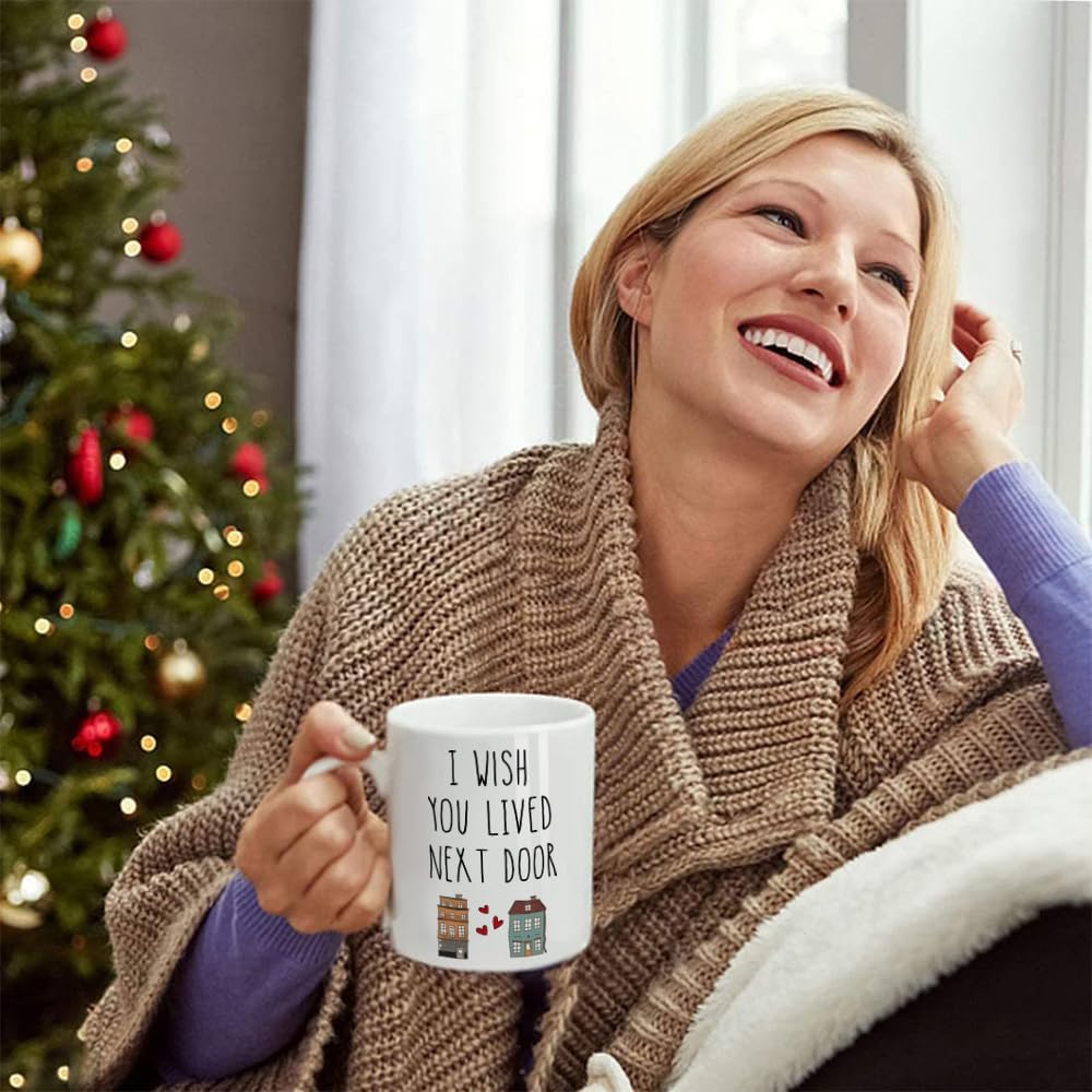 I Wish You Lived Next Door Friendship Mug - Long Distance & Going Away Gifts for Women - Image 4