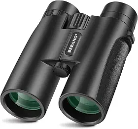 BEBANG Binóculos para adultos 10 x 42 binóculos à prova d'água de alta potência para observação de pássaros, caça, viagens, observação de estrelas, esportes, vida selvagem, gama de visão clara e