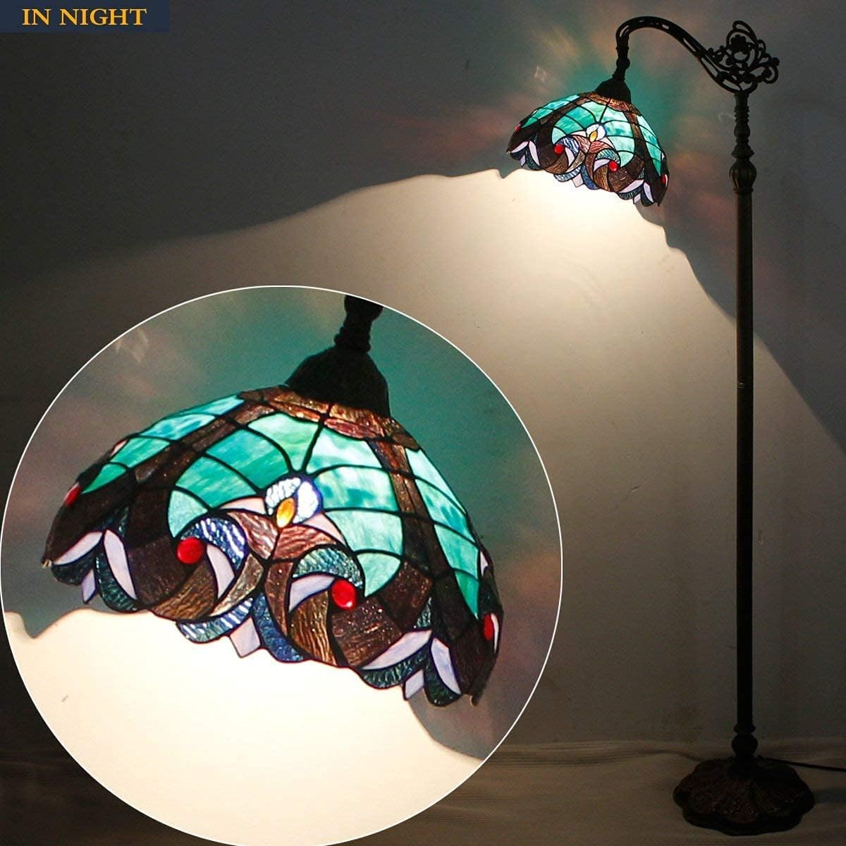 WERFACTORY Tiffany Lamp Series Stained Glass Style Lampshade Decorative Living Room Bedroom