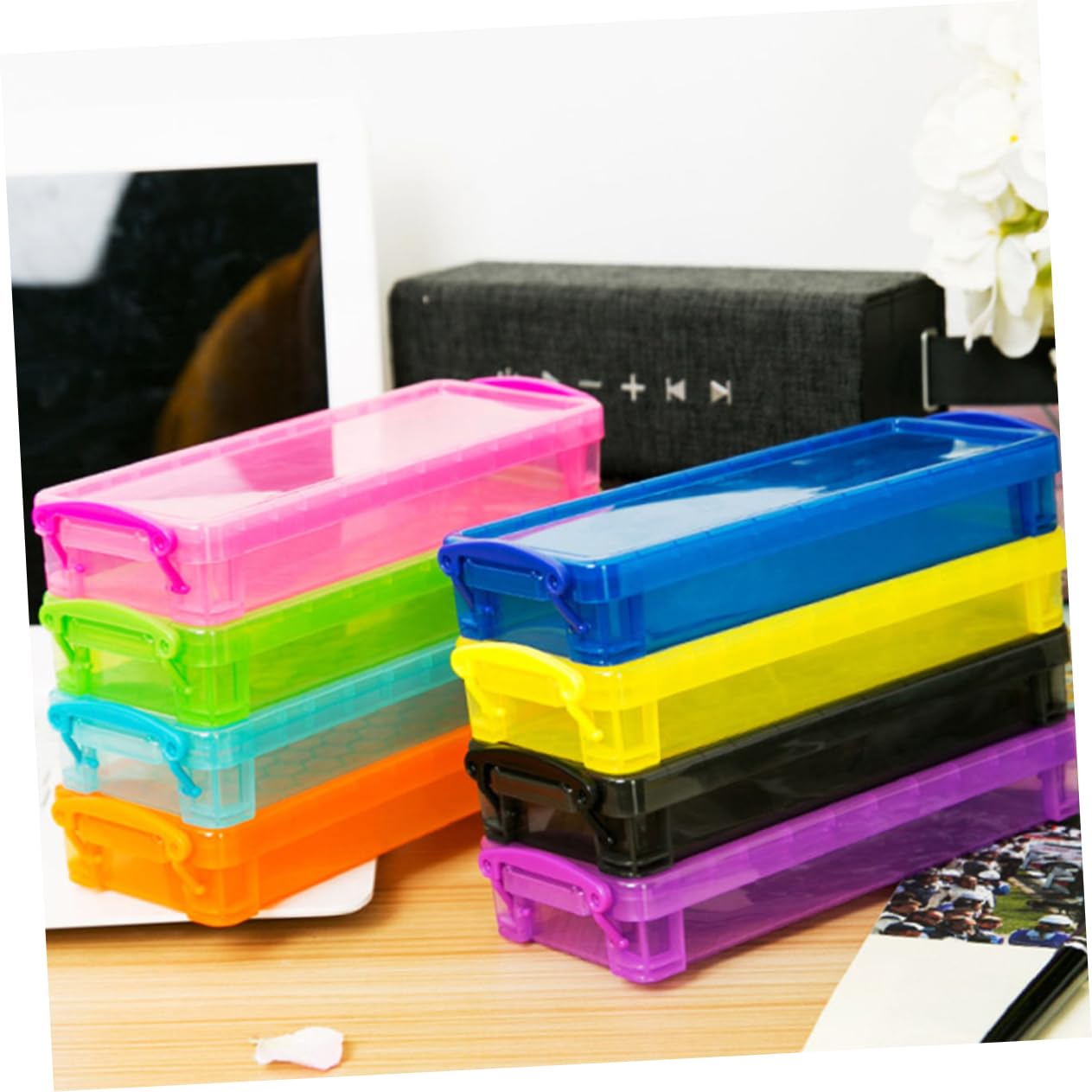 VILLCASE 8pezzi Astuccio Portapenne Capacità Colori Per Scuola e Cancelleria Organizer Per e Scrivania