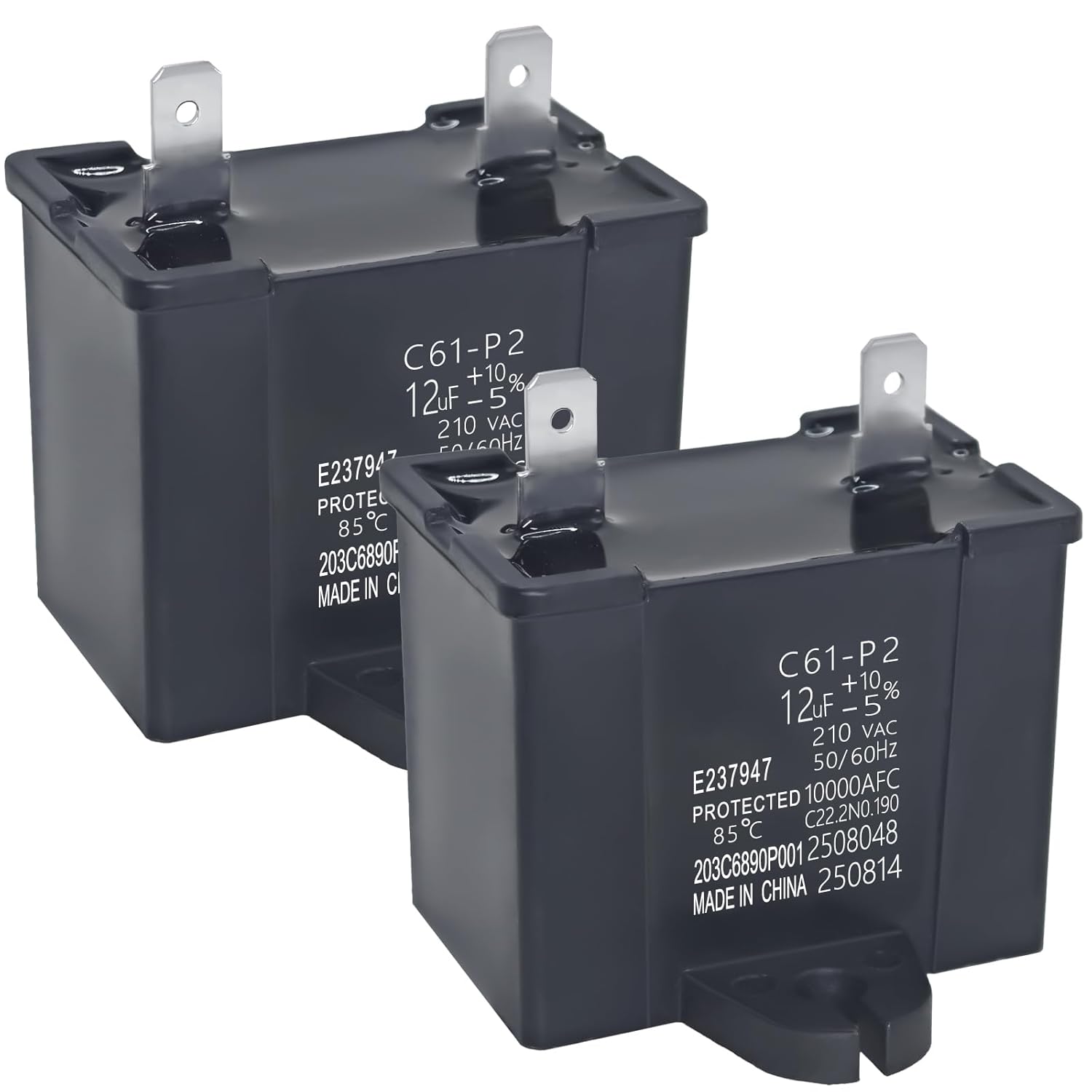 WR55X24064 Refrigerator Capacitor for GE (Pack of 2) - OEM Replacement Compressor Run Capacitor - Replaces WR55X20800,WR62X20693,WR55X23731,WR62X79,WR62X10040,WR62X10048,WR62X10018, WR87X27279