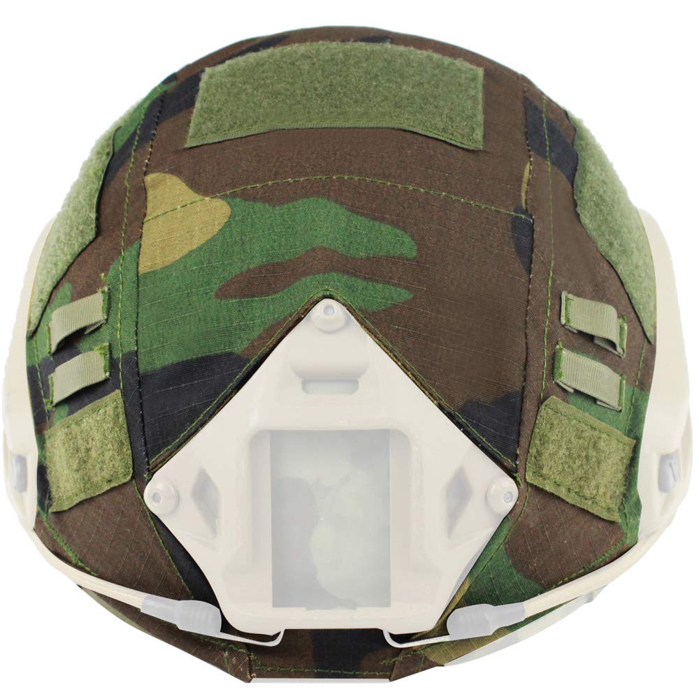 ZTBF Tactical Camouflage Helmet Cover for MH/PJ Series Fast Helmet Accessories-Woodland (No Helmet)
