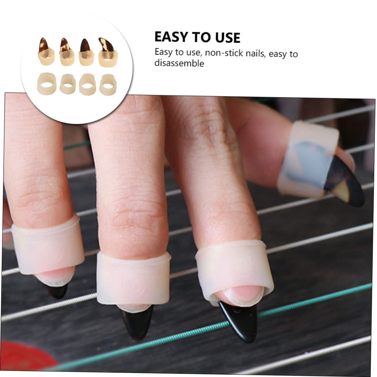Guzheng Nail Set Selection Ukulele Bass Guzheng Nail Protectors Kids Guitar Finger Picks Thumb Manicure Musical Instrument Erhu Child
