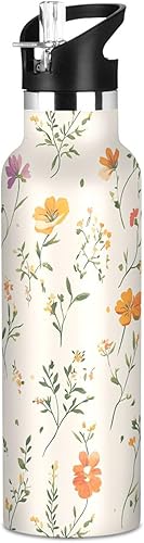 Miniatura 22 de Orchid Pansy Hyacinth - Botellas de agua reutilizables sin BPA con aislamiento de doble pared para escuela y deportes al aire libre