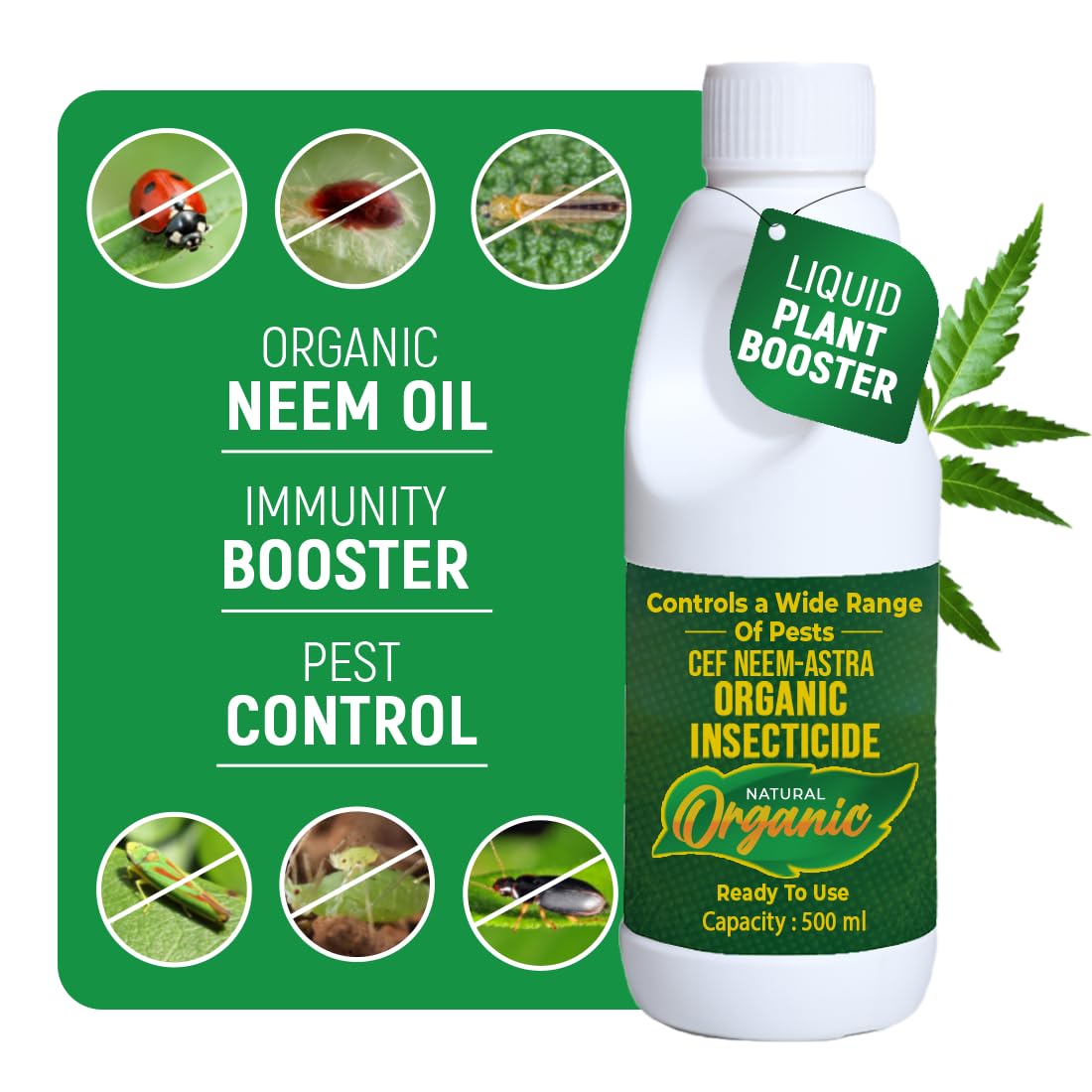 URBAN FARMER - Cef Organic Cold Pressed Neem Oil, Water Soluble, Organic Neem Oil for Plants insects spray for Organic Farming and Gardening (500 ML) (B0CP7QSTYS) Amazon Price History, Amazon Price Tracker