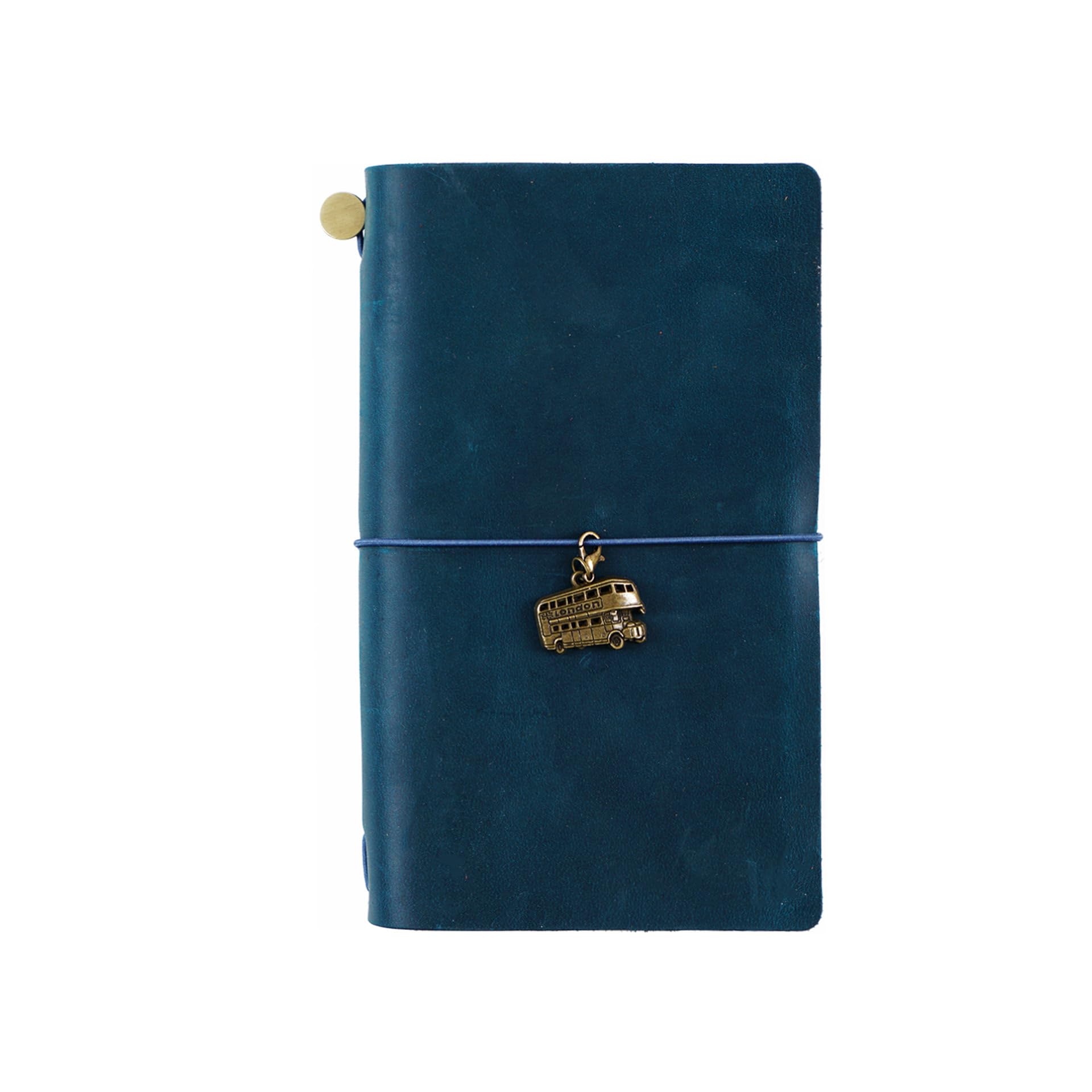 AIGUONIU Genuine Leather TN Travel Notebook Protective Cover Journal Sketchbook Planner Agenda Diary Personal Organizers Noteboo (Blue Portable)