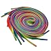 COSMOS 3 Pair 51 inches Long Neon Flat Shoe Shoelaces Shoe laces (Rainbow)