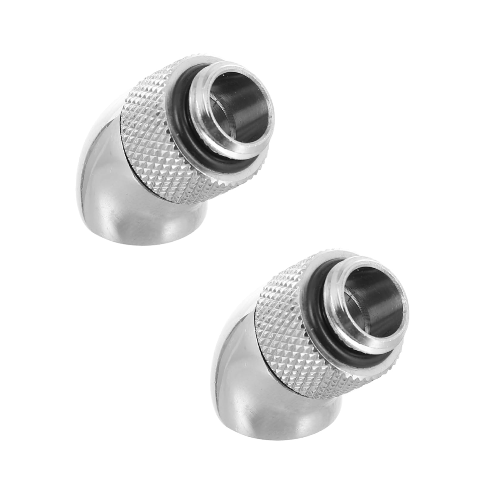 Happyyami 2 Pcs Water Cooling Elbow 45 Degree Rotating Connector for Pc Water Cooling System