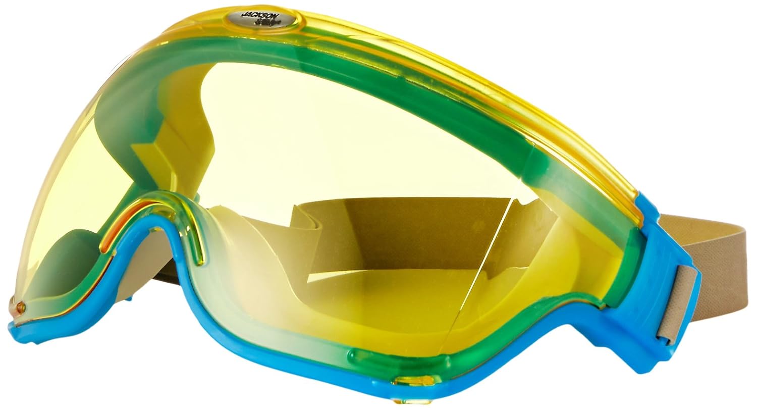 Kimberly Clark Safety 14402 V80 Revolution OTG Goggle, Amber Lens, Blue Frame