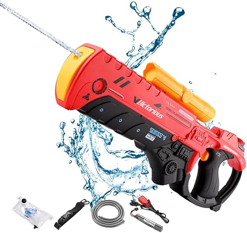 Miniatura 6 de YEIBOBO ! Pistola de agua eléctrica 3 en 1 para niños y adultos con 300 CC + 1000 CC + capacidad ilimitada, larga distancia de hasta 33 pies, juegos