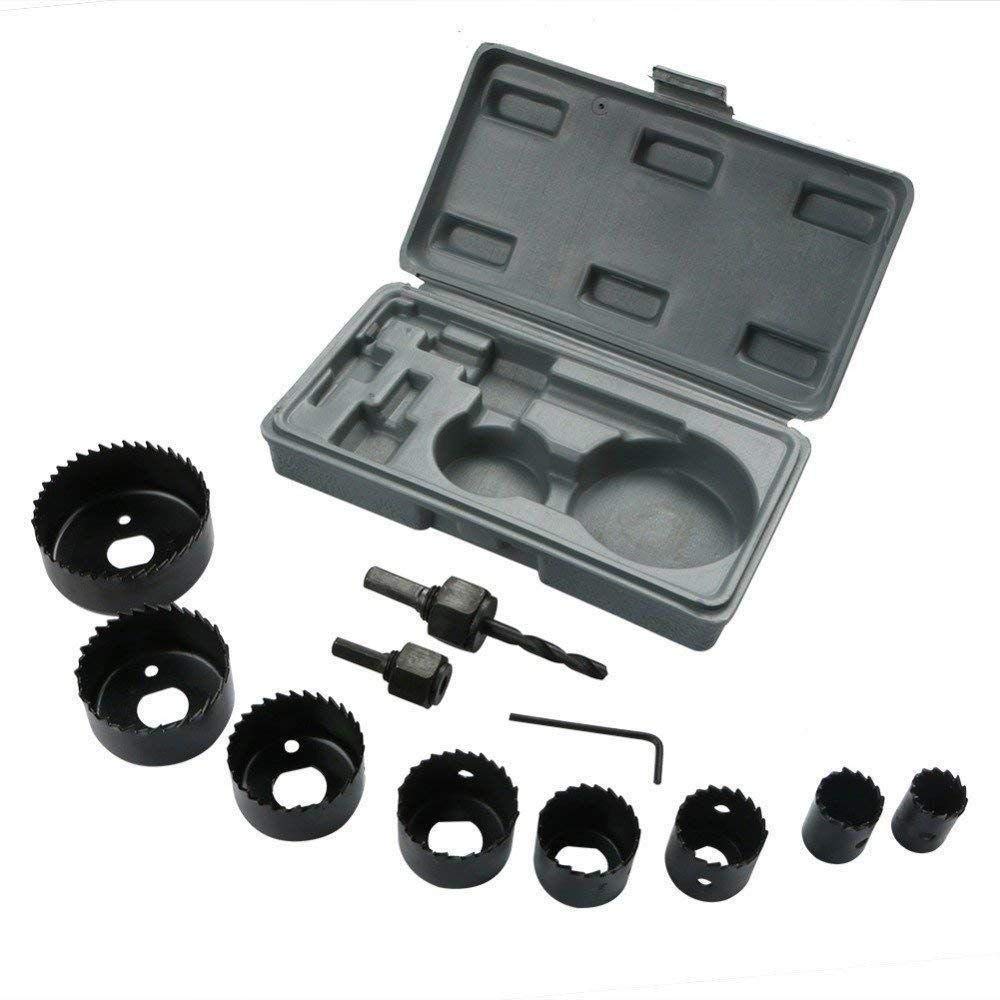 Paczo -Power & Hand Tools - Carbon Steel Metal Alloys Wood Hole Saw Cutting Set (19-64mm, Multicolour), 11 Pieces (B09QGT5KHJ) Amazon Price History, Amazon Price Tracker