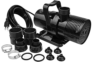 Pulaco 130W 3700GPH Submersible Amphibious Water Pump for Fountains and Fish Tanks