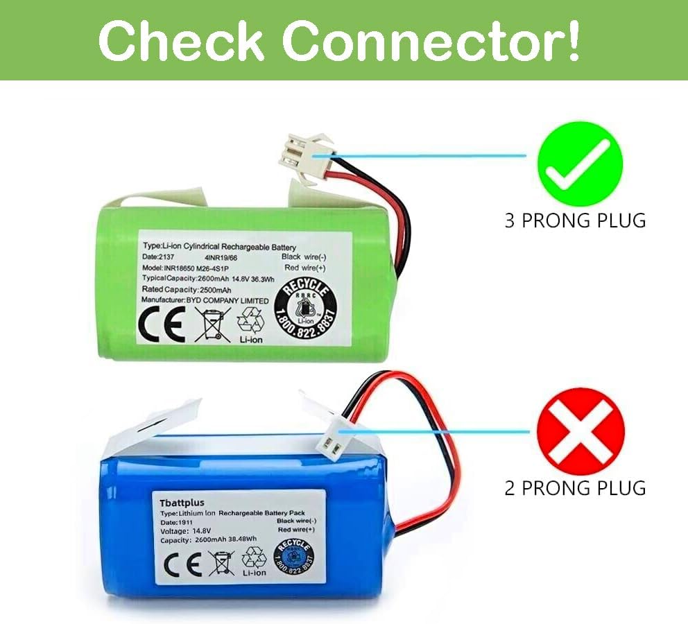 Miniatura 2 de Batería de iones de litio de repuesto para Ecovacs Deebot N79 N79S N79W 500 DN622 Eufy RoboVac 11 11C 11S MAX 12 15C 15C MAX 15T 25C 25C Max 30 30C