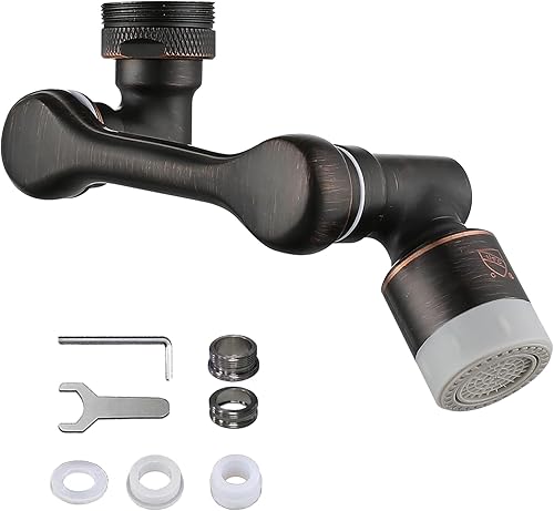 Miniatura 1 de Extensor de grifo, aireador de grifo giratorio de 1080, certificación CUPC, dos modos de salida de agua, extensión de grifo de filtro giratorio para