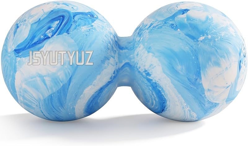 Lacrosse Massage Balls for Myofascial Release Sky Blue | Quality Certification,Deep Tissue Shoulder and Back Massage Peanut Massage Ball for Muscle Pain