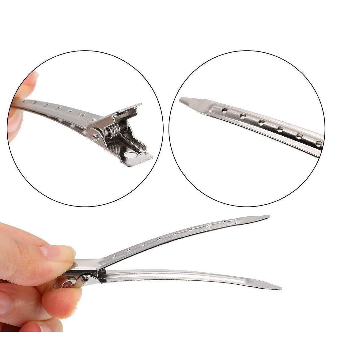 ayushicreationa Hair Styling Clips Professional Steel Sectioning Hair Clips for Salon and Women Girls Accessories (Big) 2