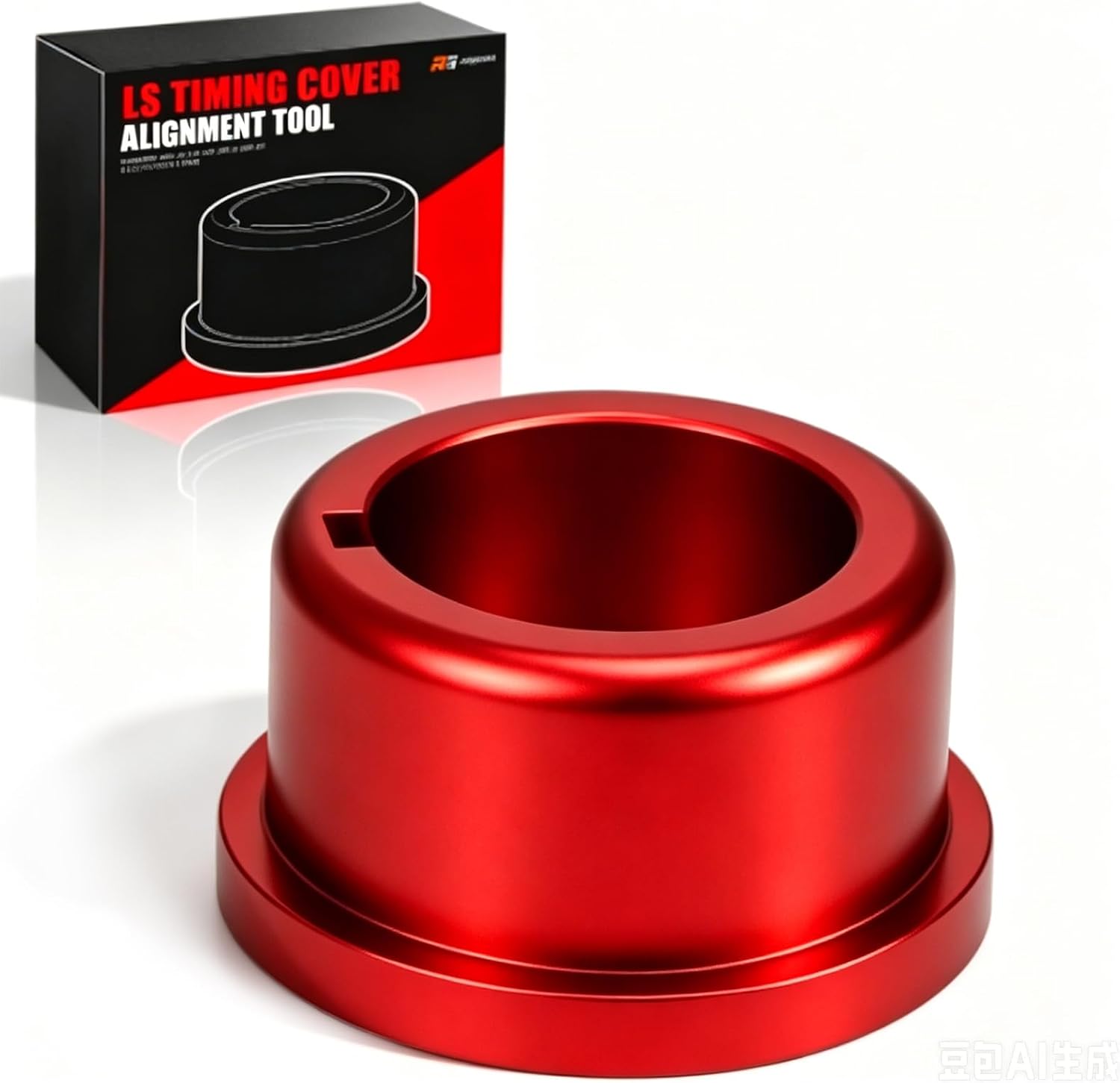 Rogierra for LS Timing Cover Alignment Tool, Billet Aluminum Front Rear Cover Alignment Tool & Seal Installer, Compatible with Ls1 Ls2 Ls3 Ls6 Ls Lq4 Lq9 4.8 5.3 5.7 6.0 6.2 (Red)