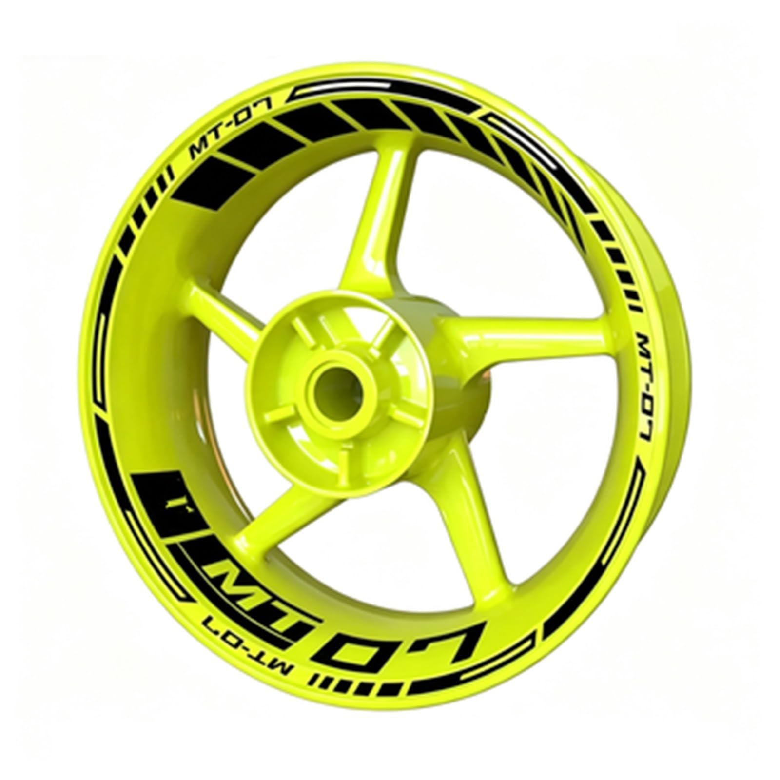 Reflective for Yamaha MT-07 MT07 Motorcycle Wheel Sticker Hub Decal Rim Stripe Tape(Color8)