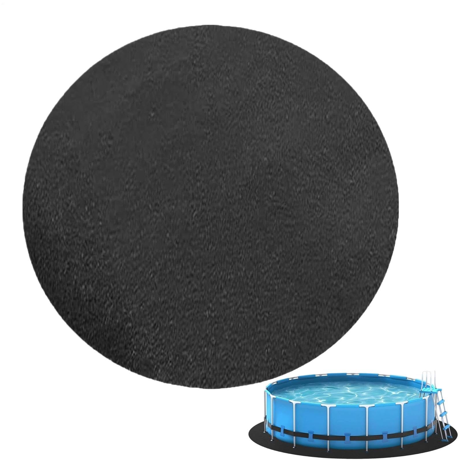 Tapis De Sol pour Piscine - 3X3 M/4X4 MBâche De Protection Robuste Et Anti-Crevaison, Tapis De Sol Universel pour Piscine Tubulaire, Gonflable Et Spa, Rond (3x3M)