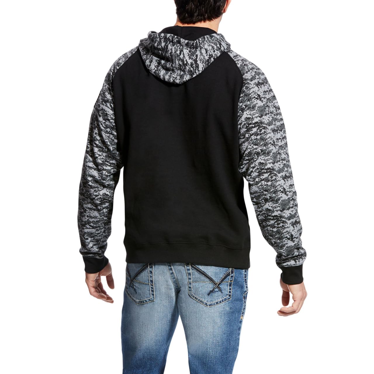 ARIAT Męska bluza z kapturem Patriot, Czarny, M