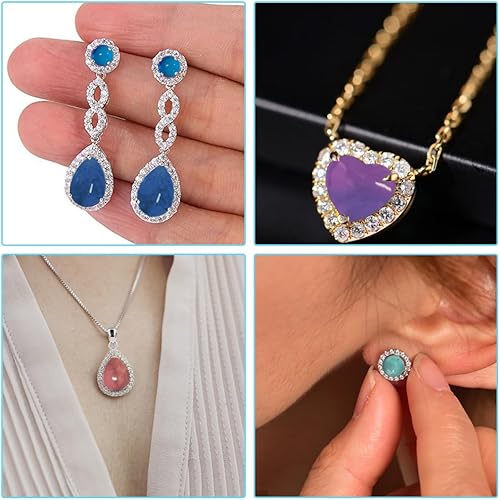 Miniatura 7 de Paquete de 2 moldes de resina para joyería, moldes de joyería findTop para fundición de resina, moldes de silicona para resina epoxi para colgantes,