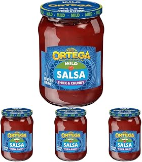 Ortega Mild Thick and Chunky Salsa, 16 oz (Pack of 4)