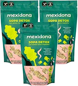 Kit 3 Sopa Detox Mexidona 130g | Natural, Vegana e Prática