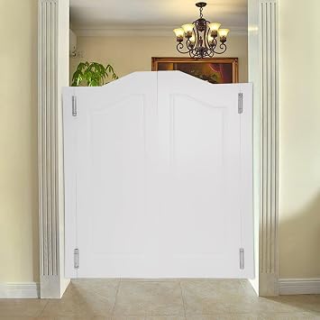 Swinging Door, Two-Way Double Coffee Door with Hinges Pine Saloon Interior Door for Doorway Partition 31.89" * 41.93"