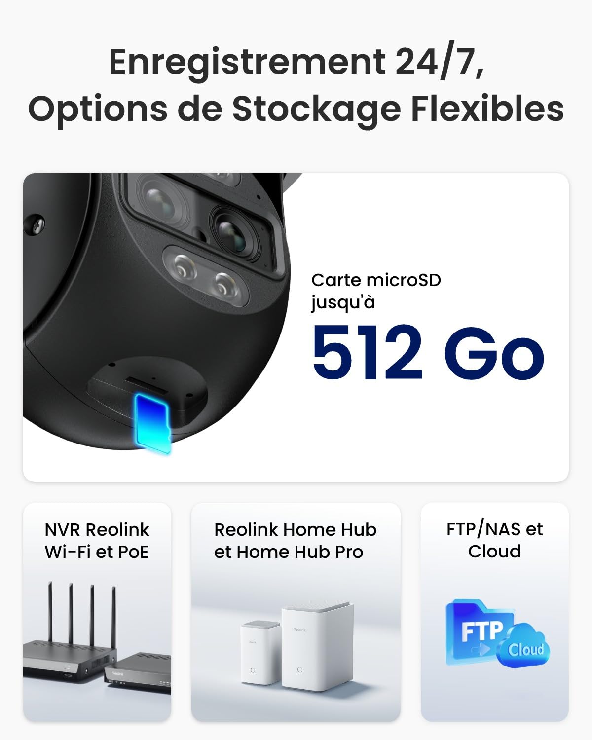 Reolink 4K PTZ Caméra de Surveillance WiFi Exterieure à Double Objectif, Wi-FI 6 Bi-Bande 2,4/5 GHz, Zoom 6X, Détection Intelligente, Suivi Automatique, Vision Nocturne Couleur, TrackMix WiFi Grise