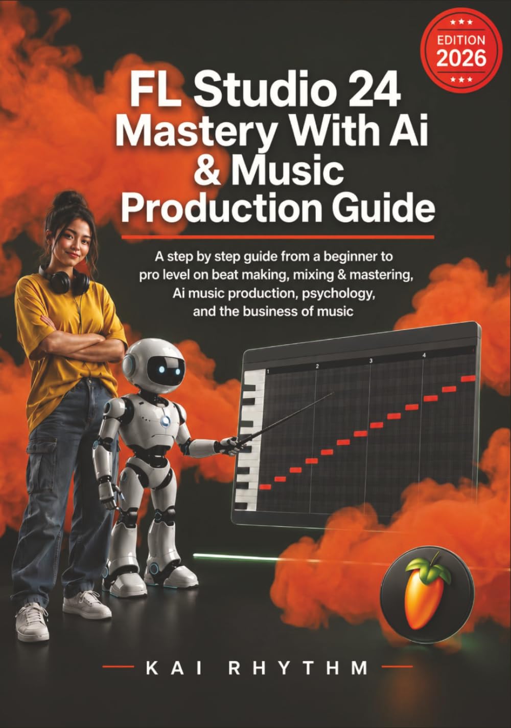 FL STUDIO 24 MASTERY WITH AI & MUSIC PRODUCTION GUIDE: A step by step guide from beginner to pro level on beat making , mixing & mastering, AI music production, psychology, and the business of music