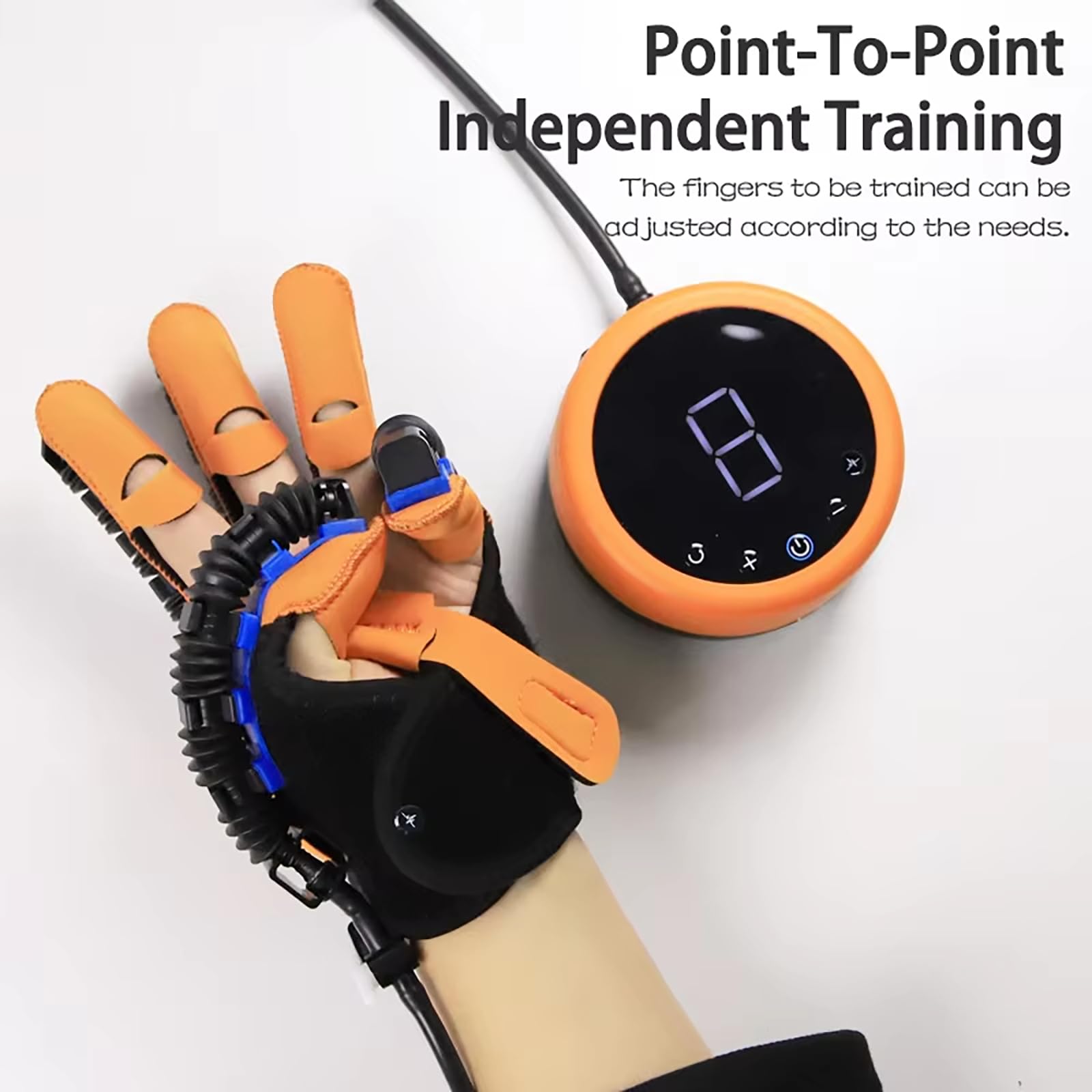 Guante Robótico De Rehabilitación para La Mano, Dispositivos para Fortalecer La Mano, Equipo para La Recuperación De La Función De Los Dedos, Velocidad Ajustable Left Hand M