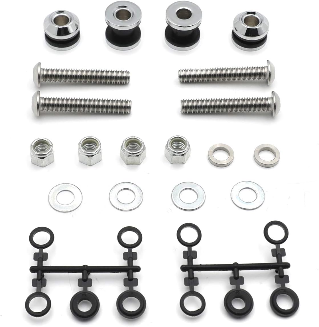 XKH- Compatible with HardDrive Sissy Bar Docking Hardware Kit (Chrome) 2006-Up Harley Dyna FXDWG/FXDF [B07LCYYNMH]