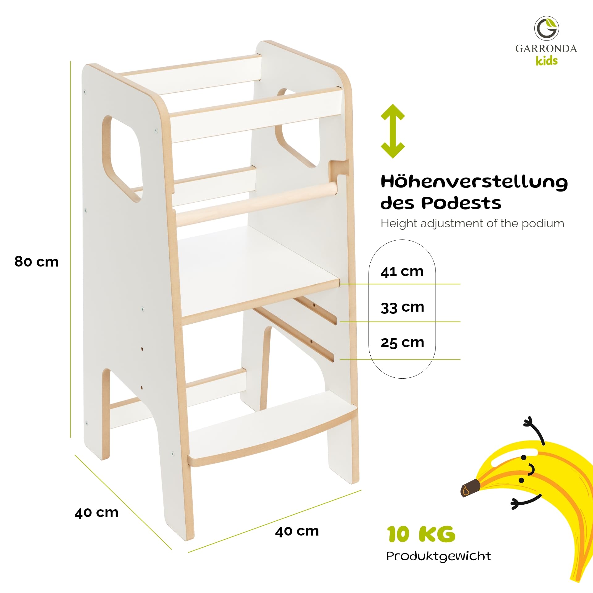 Garronda Kitchen Helper Lernturm für Kinder ab 1 Jahr Montessori GD-0056