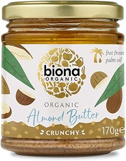 Biona Organic Crunchy Almond Butter 170 g (Pack of 6)
