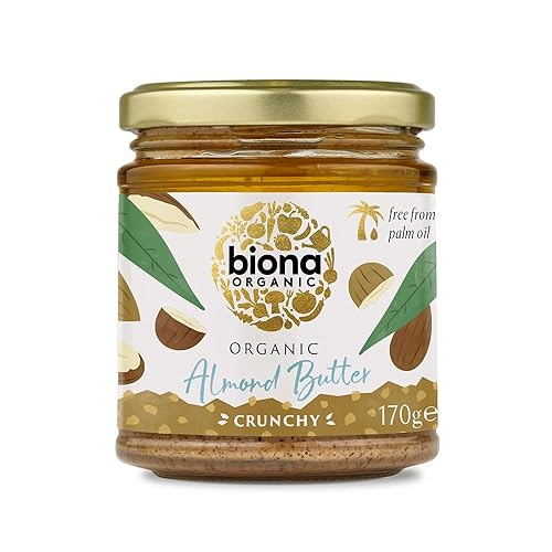 Biona Organic Crunchy Almond Butter 170 g (Pack of 6)