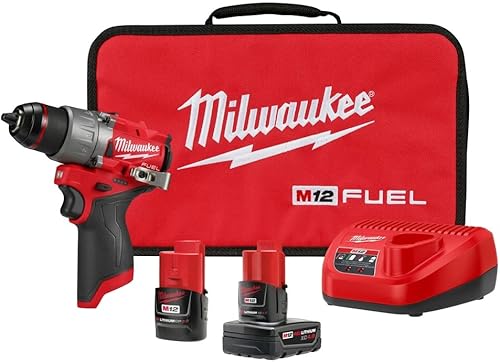 Milwaukee Herramienta eléctrica M12 Fuel 12 "Kit de taladro de taladro