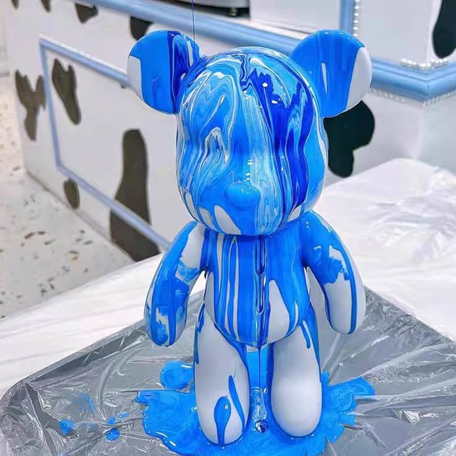 ハンドメイド　クマ　セレナイト　ペイント　置物 ハンドメイド クマ セレナイト ペイント 置物 置物