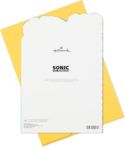 Miniatura 6 de Hallmark SEGA - Tarjeta de cumpleaños de Sonic the Hedgehog para niños, adolescentes y videojuegos