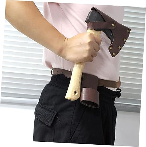 Miniatura 2 de YARNOW 4 Conjuntos de accesorios de camping camping hacha funda de cuero hacha manga hacha cubierta de hacha al aire libre cubierta de hacha