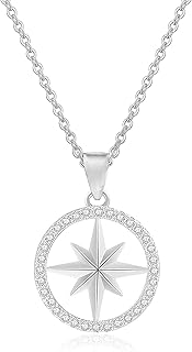 Comprar TENGWA KPOP Collar Mujer Plata Joyeria Estrella de Ocho Puntas de 2 cm Colgante 42 cm Cadena con 55 Tarjetas Fotográficas Stray Unisex SKZ Coleccionable para Fans Recuerdo STAY