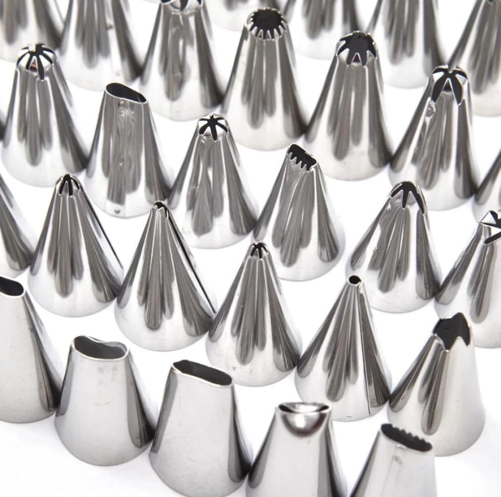Baking Supplies Stainless Steel Icing Piping Nozzles Pastry Tips Set Cake Baking Tools Accessories Cake Decorating Tips Set(42pcs)