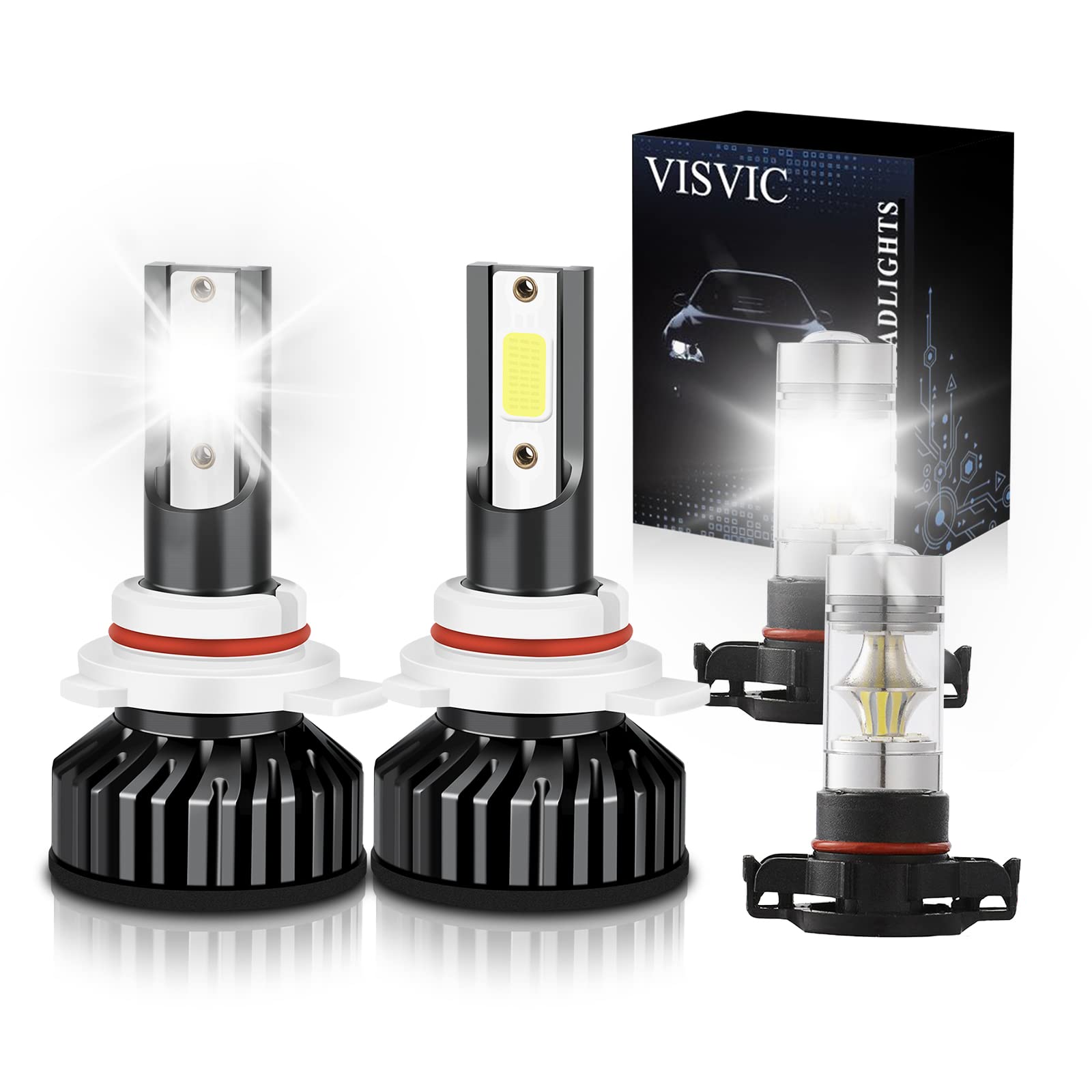 9012 LED Headlights&5202 Fog Light Bulbs Combo Kit for 2014 2015 GMC
