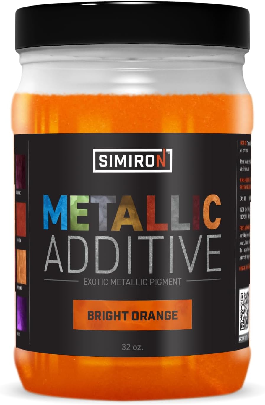 Metallic Additive Pigment Powder for Epoxy Resin/Casting Resin - Resin Art Supplies- Epoxy Floors - Metallic Pigment Powder for Makeup - Non-Toxic (Bright Orange, 32 oz)