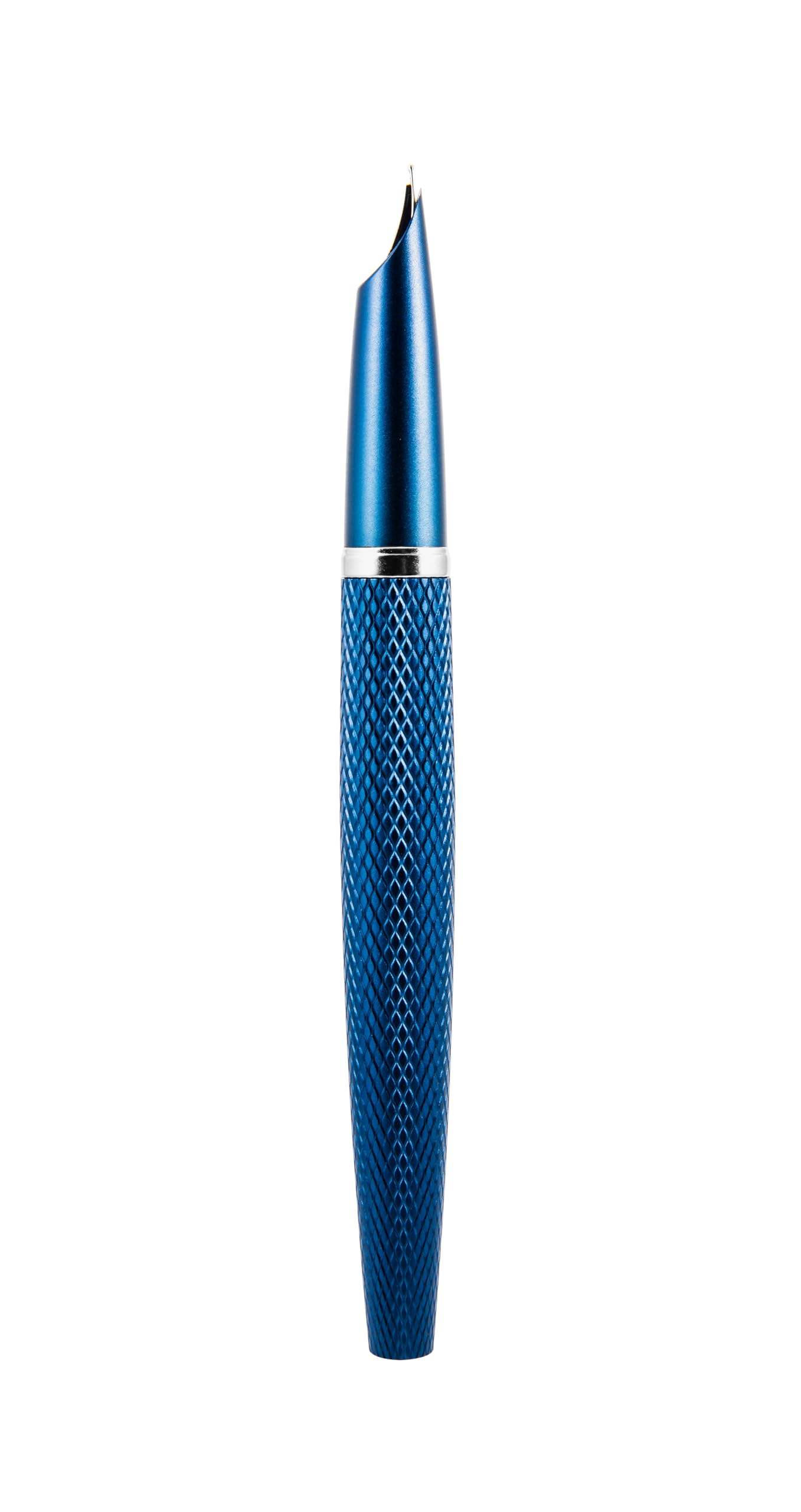 DIPLOMAT - Plume Viper - Stylo Plume Bleu Guilloche - Corps en Aluminium - Résistant et Élégant - Garantie 5 Ans