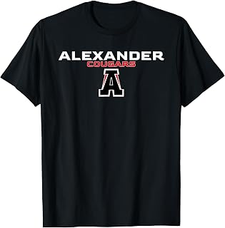 Alexander High School Cougars Stacked T-Shirt