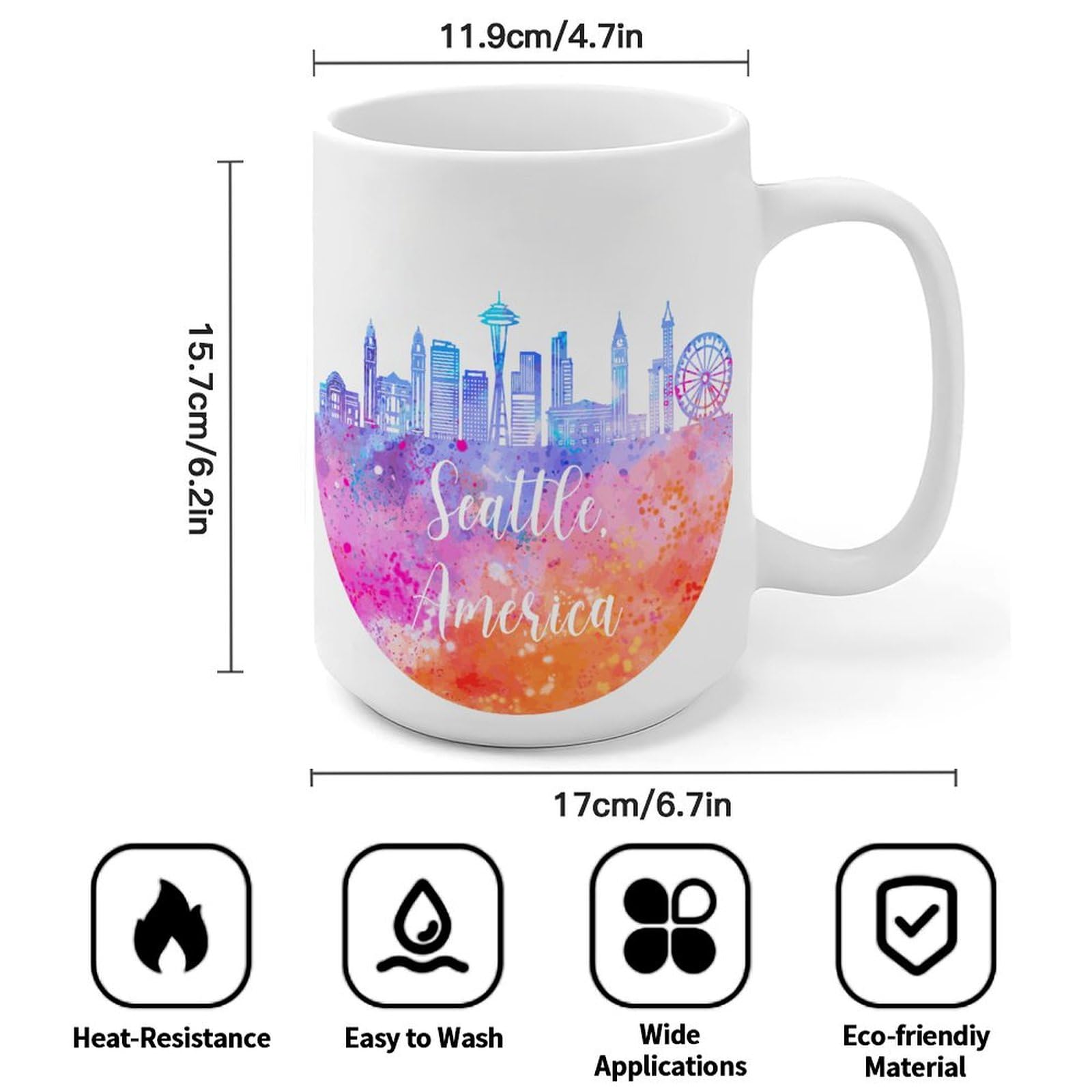 cheap coffee cup sets Mr. Coffee Dorsey 4-Piece 18.5oz Assorted Color Mug Set