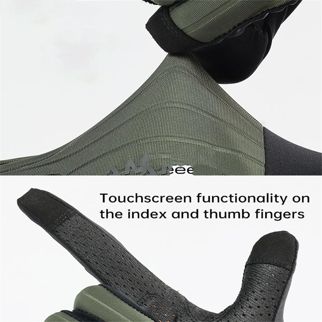 Męskie profesjonalne rękawiczki rowerowe sprężynowe do ekranu dotykowego Shock Gel Pad Full Finger Road Gloves