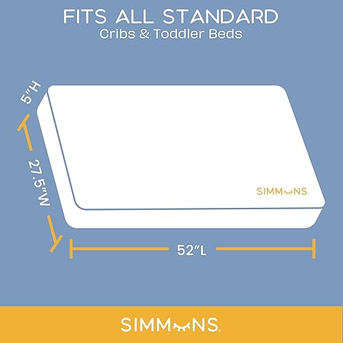 Miniatura 14 de Delta Children Brooks - Colchón convertible 6 en 1 para cuna, Bianca White + Simmons Quiet Nights transpirable para cuna con funda extraíble